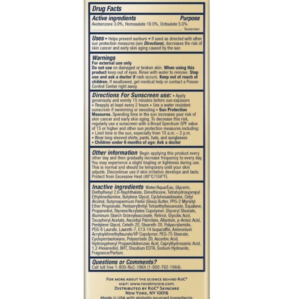 ROC RETINOL CORREXION DEEP WRINKLE DAILY MOISTURIZER - Picture 5 of 6
